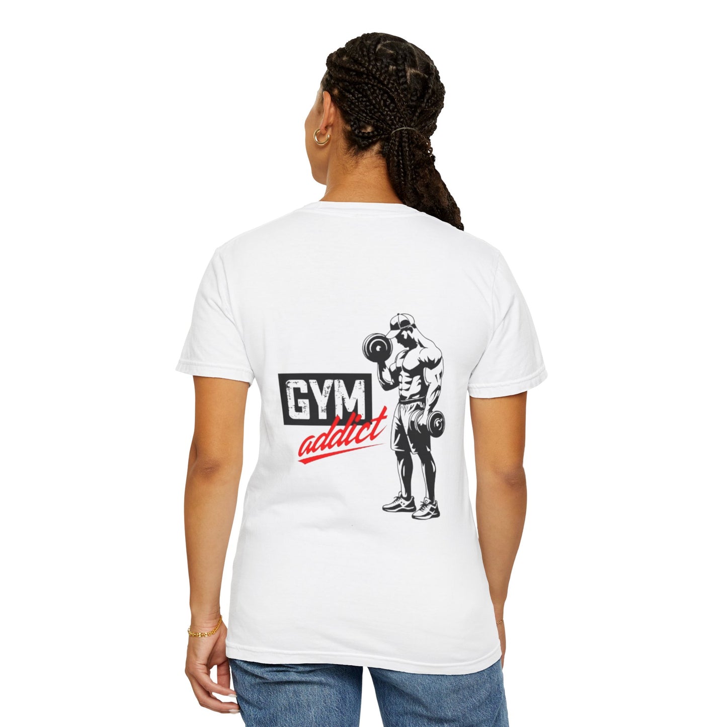 Gym Addict Unisex Garment-Dyed T-Shirt - Workout Apparel for Fitness Enthusiasts