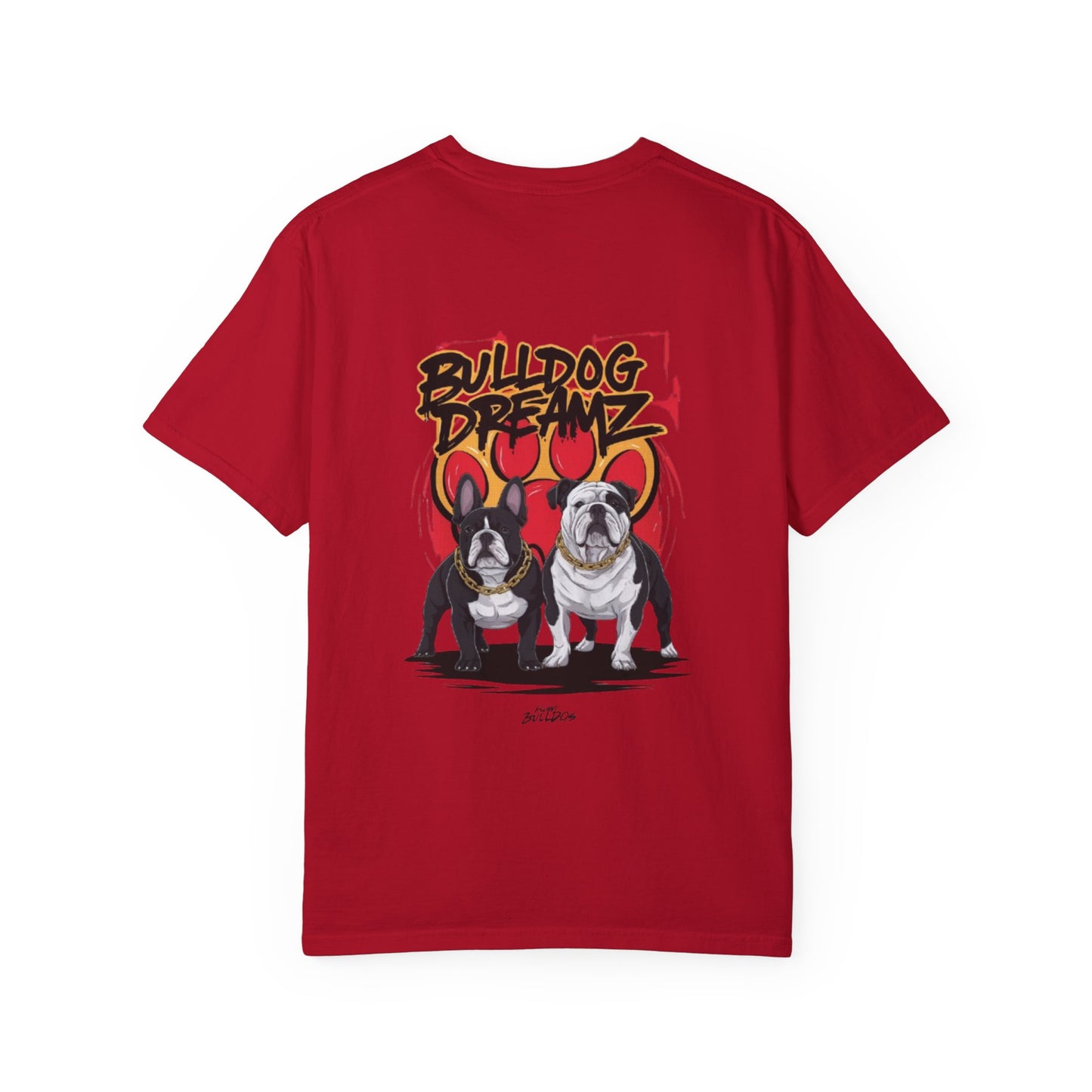 Bulldog Dreams Unisex Garment-Dyed T-shirt | Fun Dog Lover Tee
