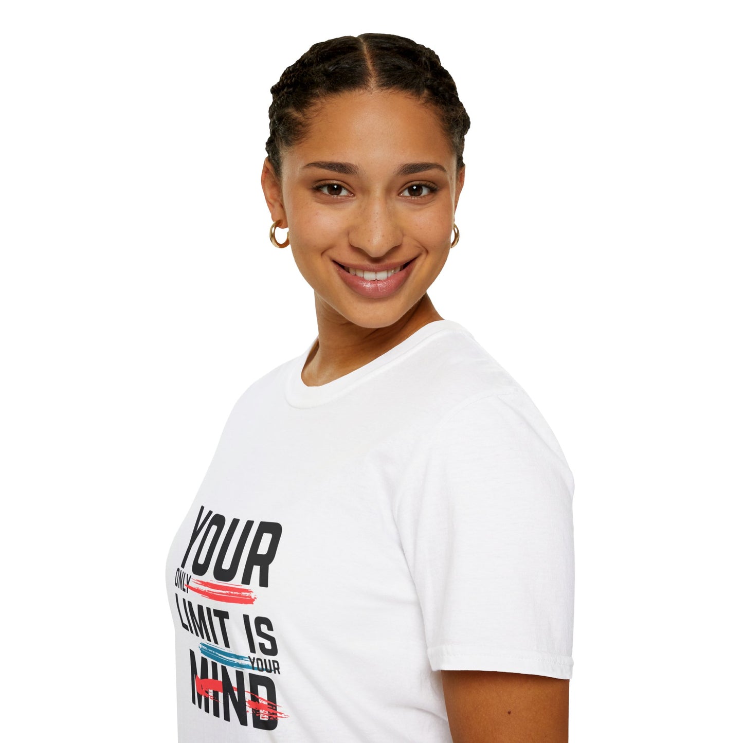 Inspirational Unisex Softstyle T-Shirt - 'Your Only Limit Is Your Mind'