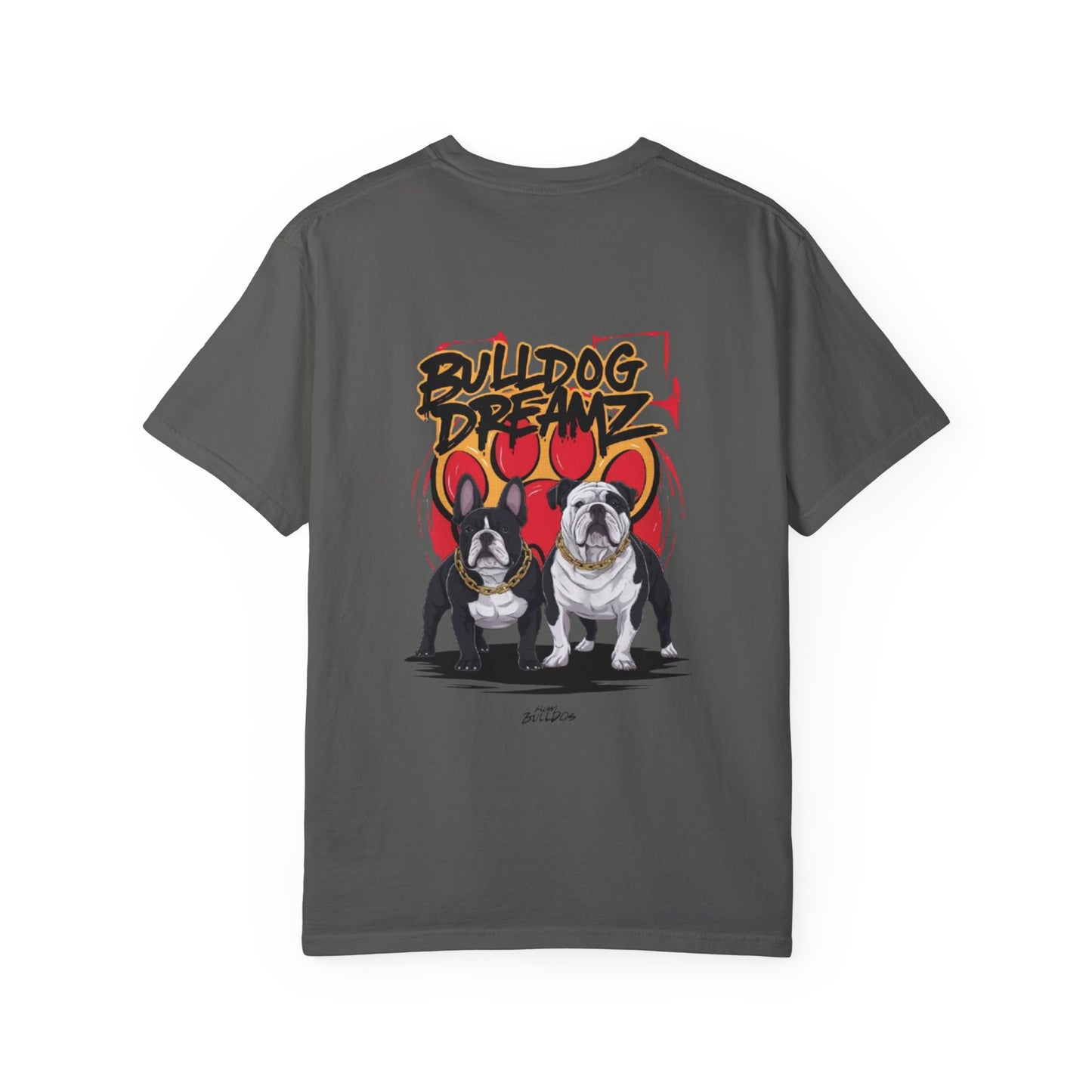 Bulldog Dreams Unisex Garment-Dyed T-shirt | Fun Dog Lover Tee