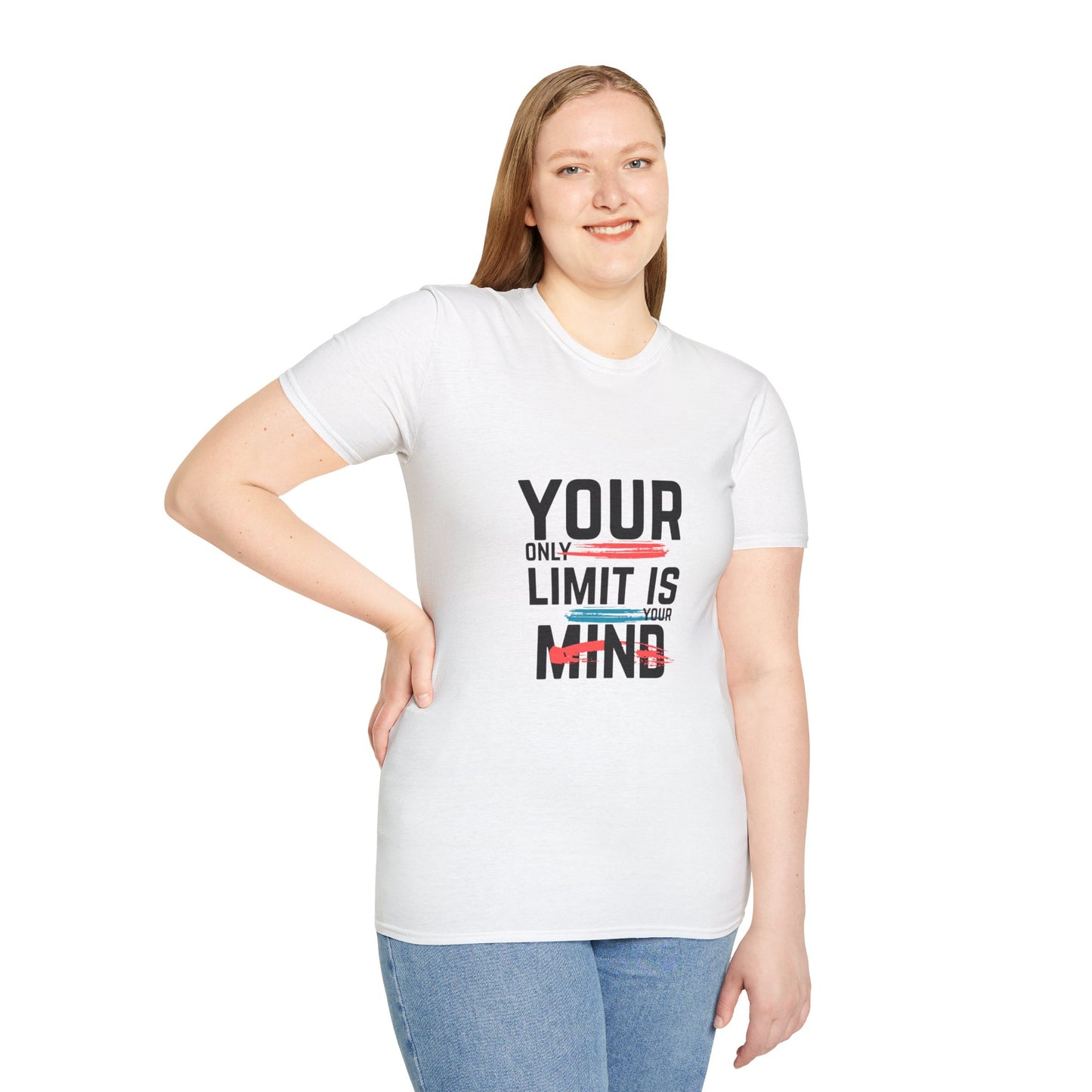 Inspirational Unisex Softstyle T-Shirt - 'Your Only Limit Is Your Mind'