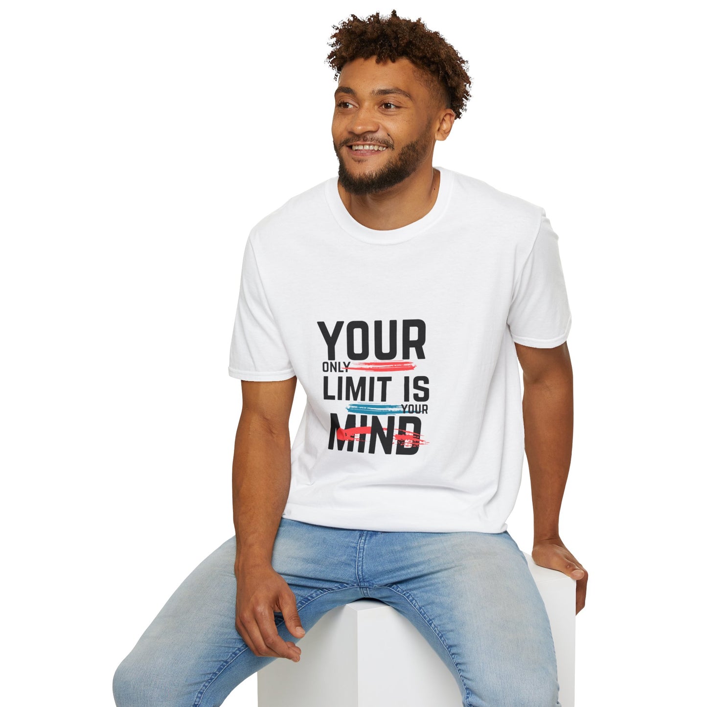 Inspirational Unisex Softstyle T-Shirt - 'Your Only Limit Is Your Mind'