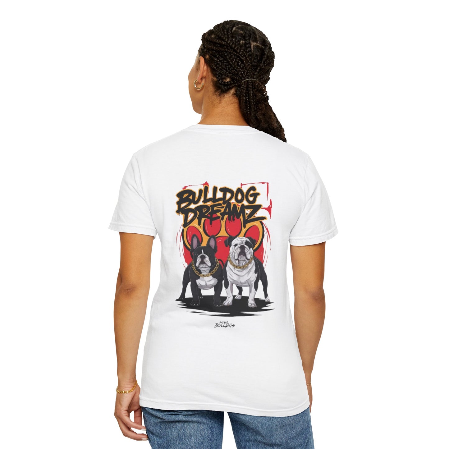 Bulldog Dreams Unisex Garment-Dyed T-shirt | Fun Dog Lover Tee