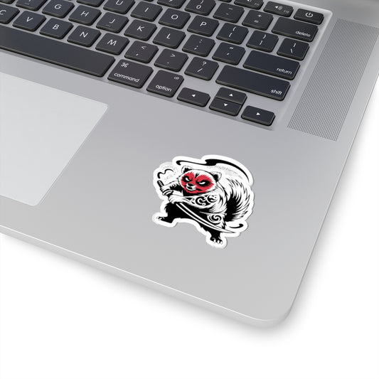 Wild and Fearless—Artistic Samurai Panda Vinyl Sticker