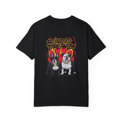 Bulldog Dreams Unisex Garment-Dyed T-shirt | Fun Dog Lover Tee