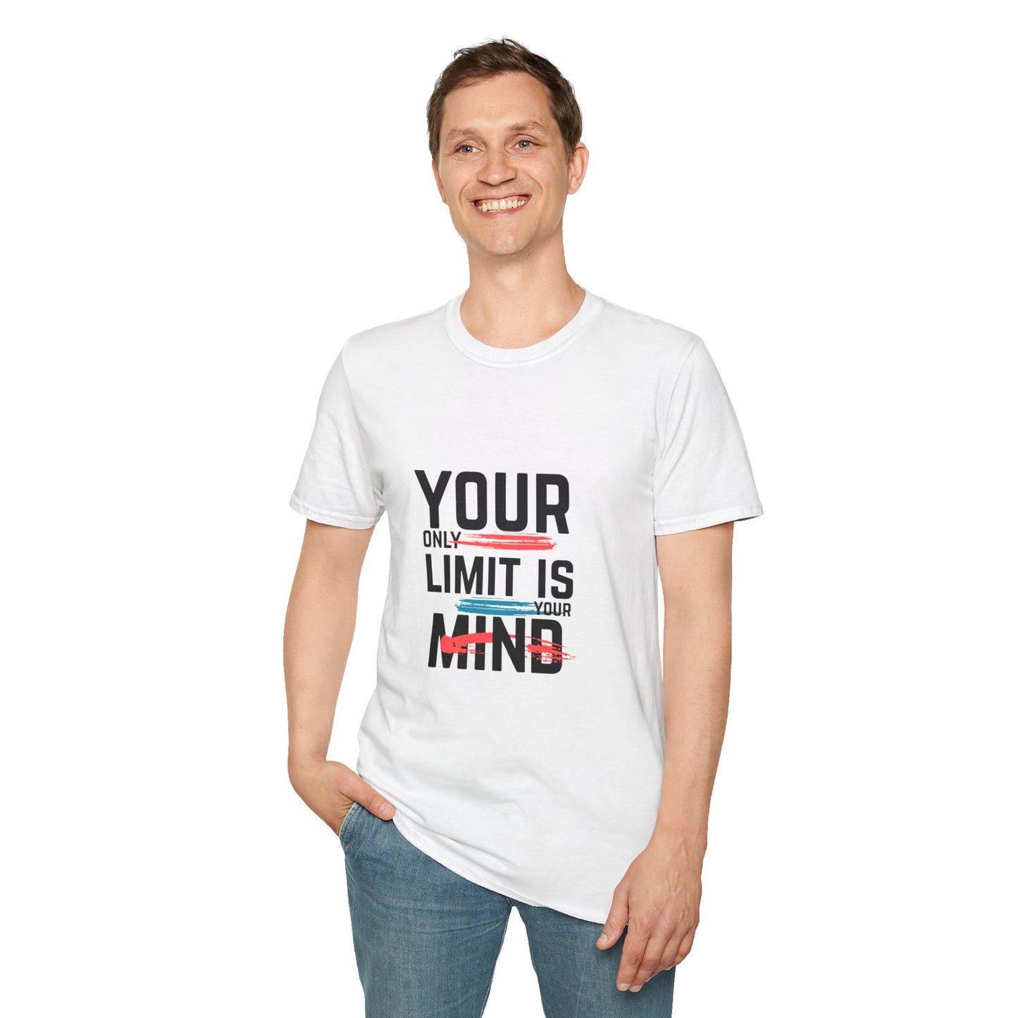 Inspirational Unisex Softstyle T-Shirt - 'Your Only Limit Is Your Mind'