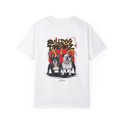 Bulldog Dreams Unisex Garment-Dyed T-shirt | Fun Dog Lover Tee