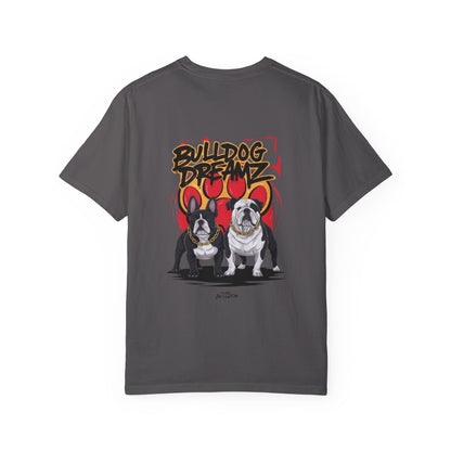 Bulldog Dreams Unisex Garment-Dyed T-shirt | Fun Dog Lover Tee