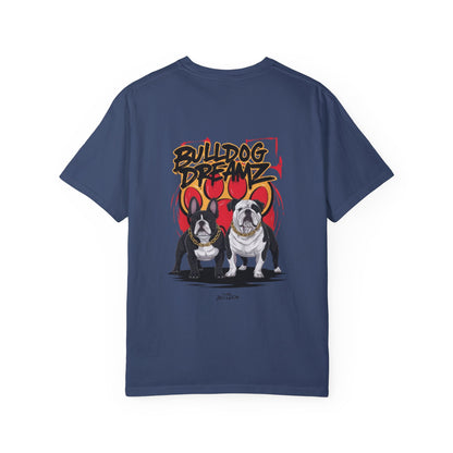 Bulldog Dreams Unisex Garment-Dyed T-shirt | Fun Dog Lover Tee