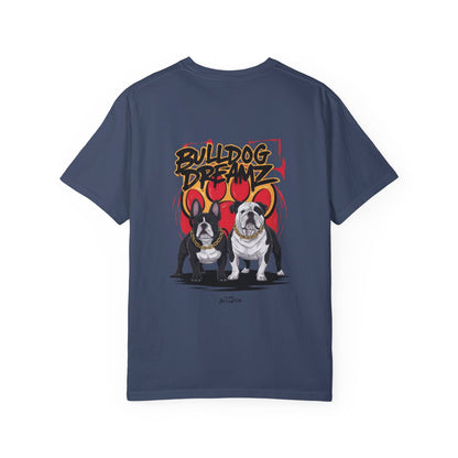 Bulldog Dreams Unisex Garment-Dyed T-shirt | Fun Dog Lover Tee