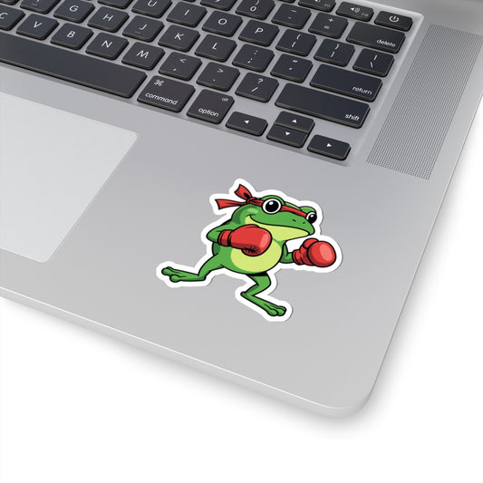 Boxing Frog Kiss-Cut Stickers - Fun, Colorful Decals for Kids & Adults